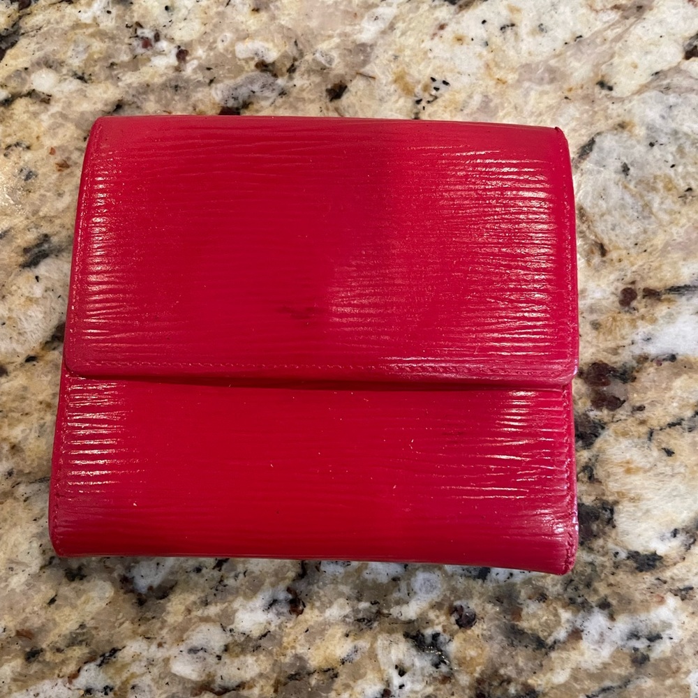 Louis Vuitton Red Epi Leather Wallet